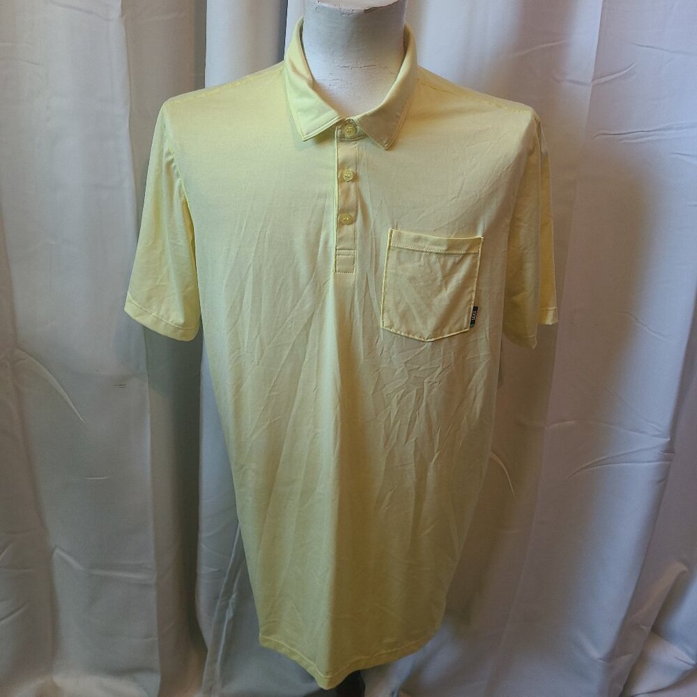 Mens S/S Partial button front shirt SAXX - Drop Temp - L - Yellow